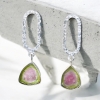 Watermelon tourmaline earrings