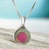 Watermelon tourmaline pendant Natural Watermelon tourmaline pendant Silver watermelon tourmaline pendant