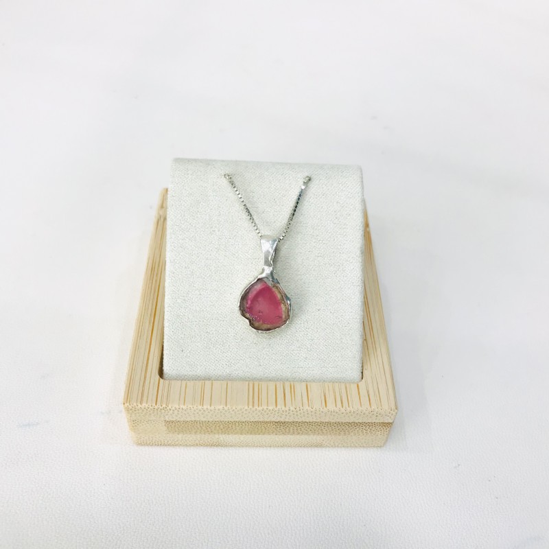 Watermelon tourmaline pendant Natural Watermelon tourmaline pendant Silver watermelon tourmaline pendant Watermelon tourmaline pendant Natural Watermelon tourmaline pendant Silver watermelon tourmaline pendant