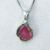 Watermelon tourmaline pendant Natural Watermelon tourmaline pendant Silver watermelon tourmaline pendant