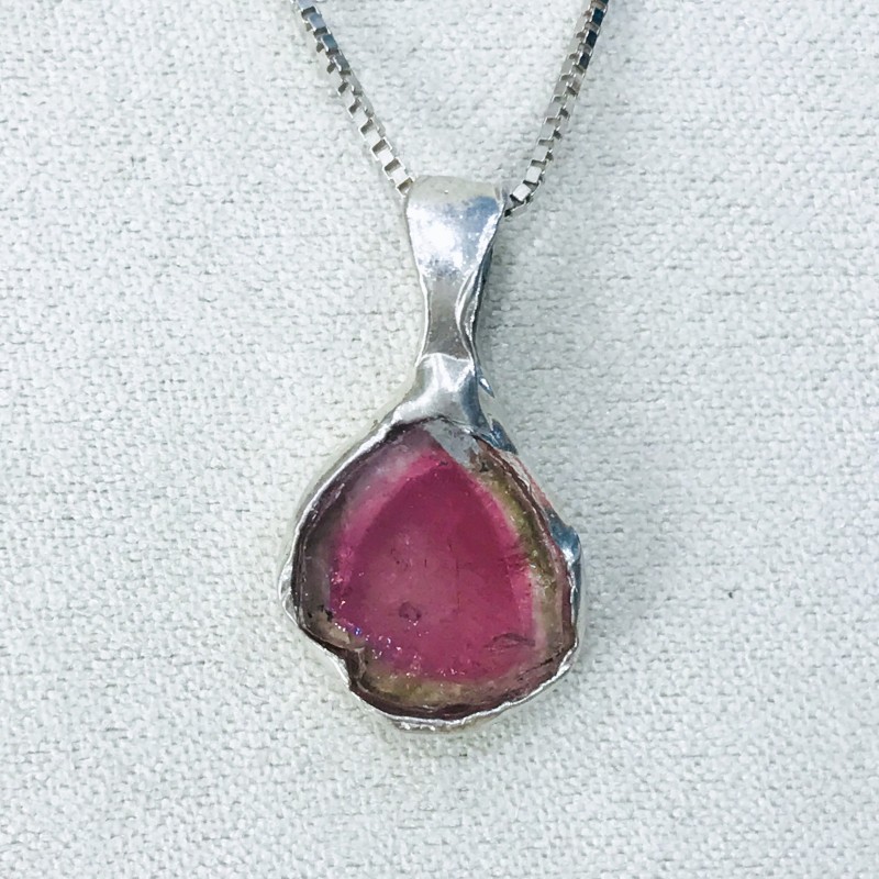 Watermelon tourmaline pendant Natural Watermelon tourmaline pendant Silver watermelon tourmaline pendant Watermelon tourmaline pendant Natural Watermelon tourmaline pendant Silver watermelon tourmaline pendant