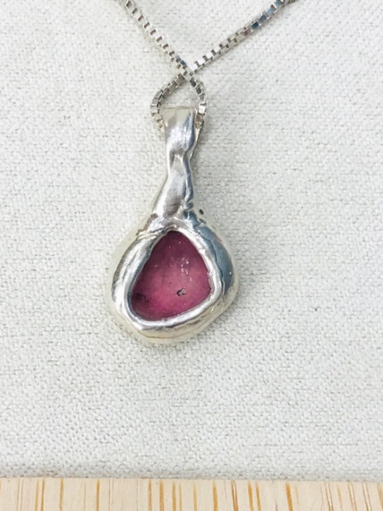 Watermelon tourmaline pendant Natural Watermelon tourmaline pendant Silver watermelon tourmaline pendant