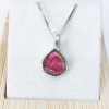 Watermelon tourmaline pendant Natural Watermelon tourmaline pendant Silver watermelon tourmaline pendant