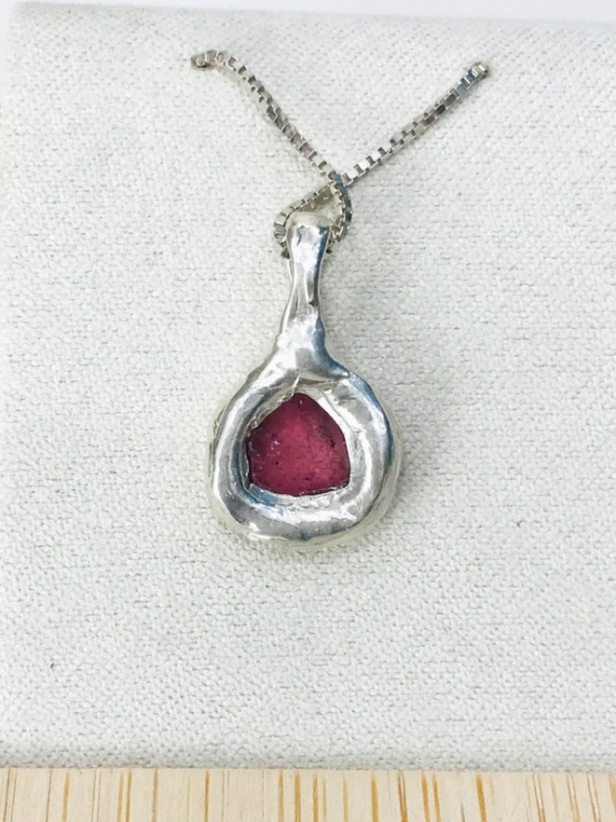 Watermelon tourmaline pendant Natural Watermelon tourmaline pendant Silver watermelon tourmaline pendant