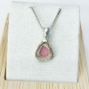 Watermelon tourmaline pendant Natural Watermelon tourmaline pendant Silver watermelon tourmaline pendant