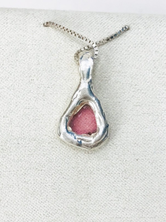 Watermelon tourmaline pendant Natural Watermelon tourmaline pendant Silver watermelon tourmaline pendant