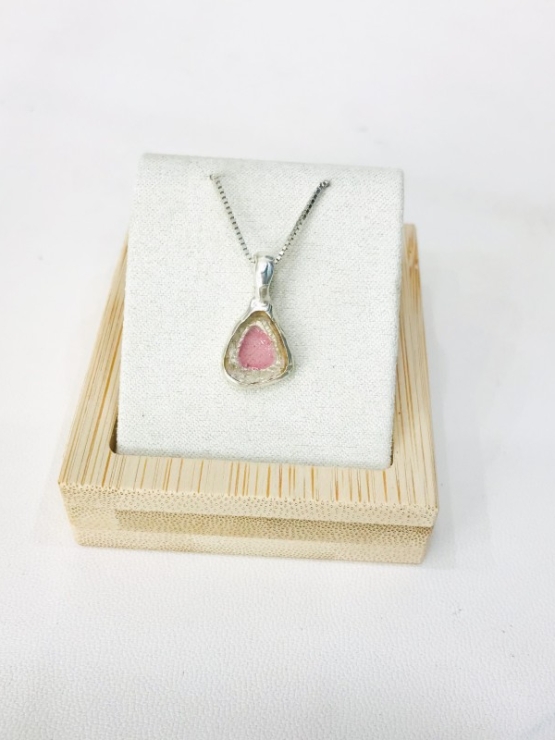 Watermelon tourmaline pendant Natural Watermelon tourmaline pendant Silver watermelon tourmaline pendant