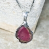 Watermelon tourmaline pendant Natural Watermelon tourmaline pendant Silver watermelon tourmaline pendant