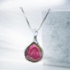Watermelon tourmaline pendant Natural Watermelon tourmaline pendant Silver watermelon tourmaline pendant