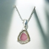 Watermelon tourmaline pendant Natural Watermelon tourmaline pendant Silver watermelon tourmaline pendant