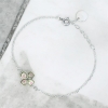 Clover watermelon tourmaline bracelet sterling silver watermelon tourmaline bracelet Shamrock bracelet