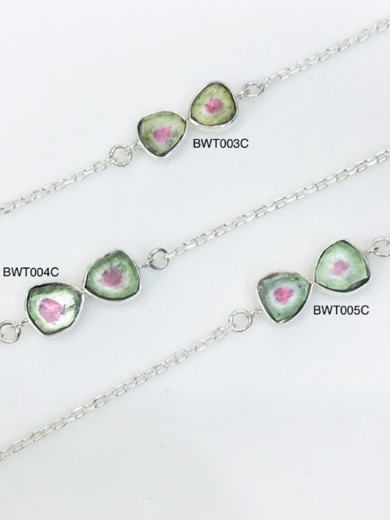 High quality watermelon tourmaline bracelet sterling silver watermelon tourmaline bracelet