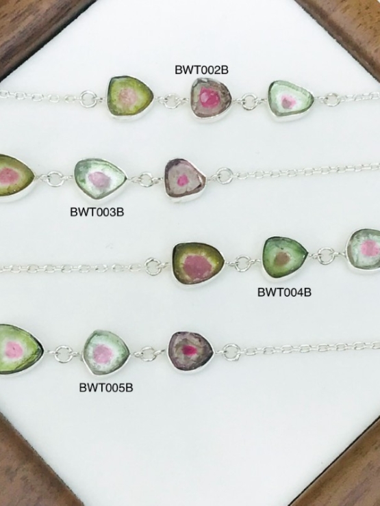 High quality watermelon tourmaline bracelet sterling silver watermelon tourmaline bracelet