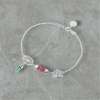 Lotus bracelet Tourmaline lotus bracelet Vietnam national flower jewelry lotus jewelry silver lotus bracelet