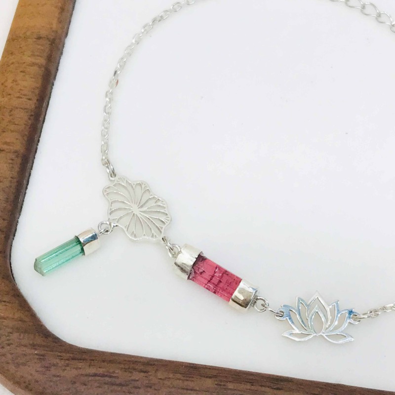Lotus bracelet Tourmaline lotus bracelet Vietnam national flower jewelry lotus jewelry silver lotus bracelet Lotus bracelet Tourmaline lotus bracelet Vietnam national flower jewelry lotus jewelry silver lotus bracelet