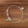 Lotus bracelet Tourmaline lotus bracelet Vietnam national flower jewelry lotus jewelry silver lotus bracelet