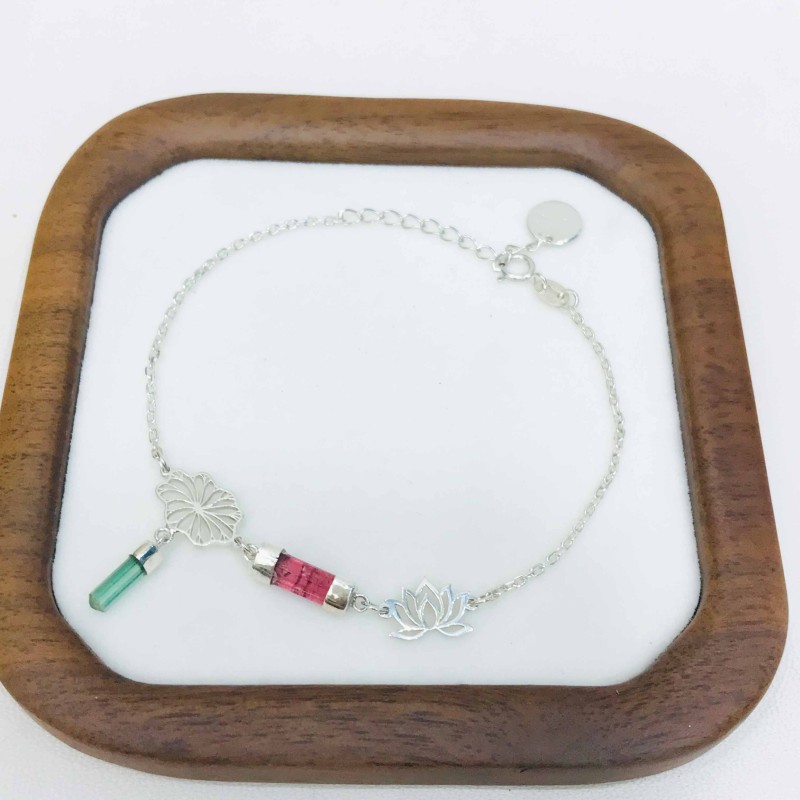 Lotus bracelet Tourmaline lotus bracelet Vietnam national flower jewelry lotus jewelry silver lotus bracelet Lotus bracelet Tourmaline lotus bracelet Vietnam national flower jewelry lotus jewelry silver lotus bracelet