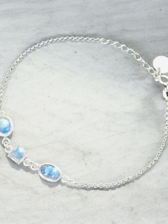 Moonstone bracelet sterling silver moonstone bracelet for girls
