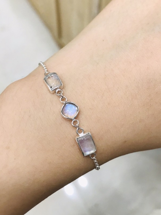 Moonstone bracelet sterling silver moonstone bracelet for girls