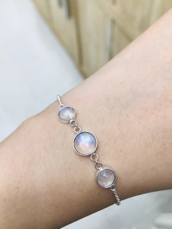 Moonstone bracelet sterling silver moonstone bracelet for girls