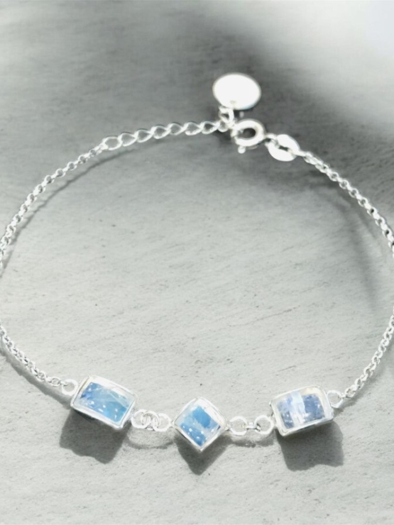 Moonstone bracelet sterling silver moonstone bracelet for girls