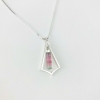 Pink tourmaline crystal pendant