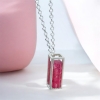 Raw pink tourmaline pendant necklace for girls pink tourmaline crystal pendant red tourmaline pendant