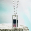 Raw pink tourmaline pendant necklace for girls pink tourmaline crystal pendant red tourmaline pendant