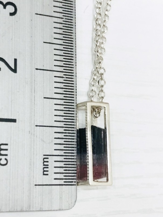 Raw pink tourmaline pendant necklace for girls pink tourmaline crystal pendant red tourmaline pendant