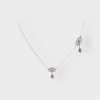 Tourmaline lotus necklace pink tourmaline lotus choker lotus leaf choker lotus necklace