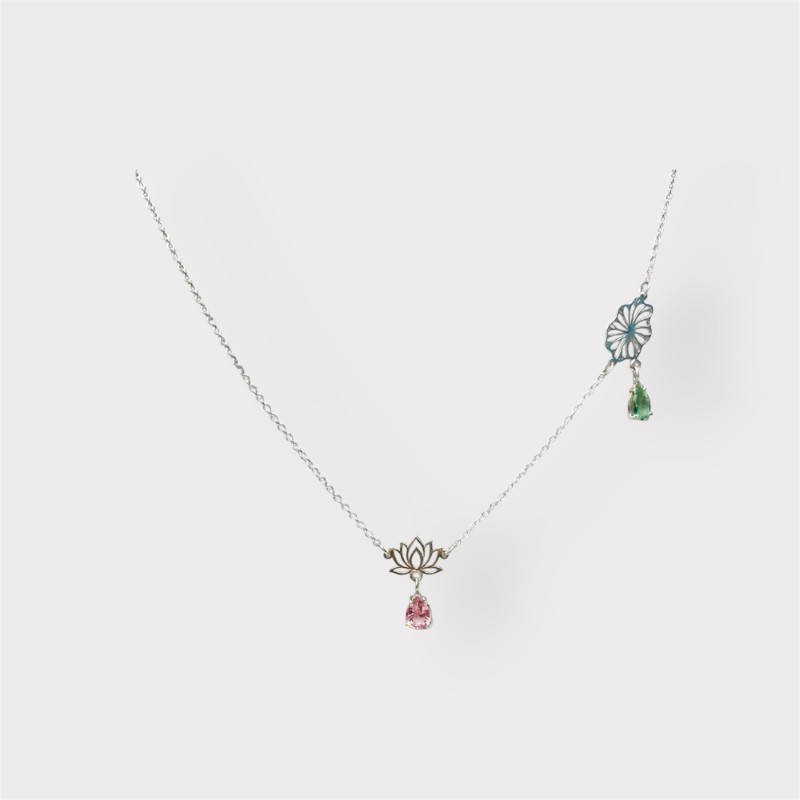 Tourmaline lotus necklace pink tourmaline lotus choker lotus leaf choker lotus necklace Tourmaline lotus necklace pink tourmaline lotus choker lotus leaf choker lotus necklace