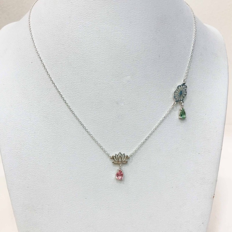 Tourmaline lotus necklace pink tourmaline lotus choker lotus leaf choker lotus necklace Tourmaline lotus necklace pink tourmaline lotus choker lotus leaf choker lotus necklace
