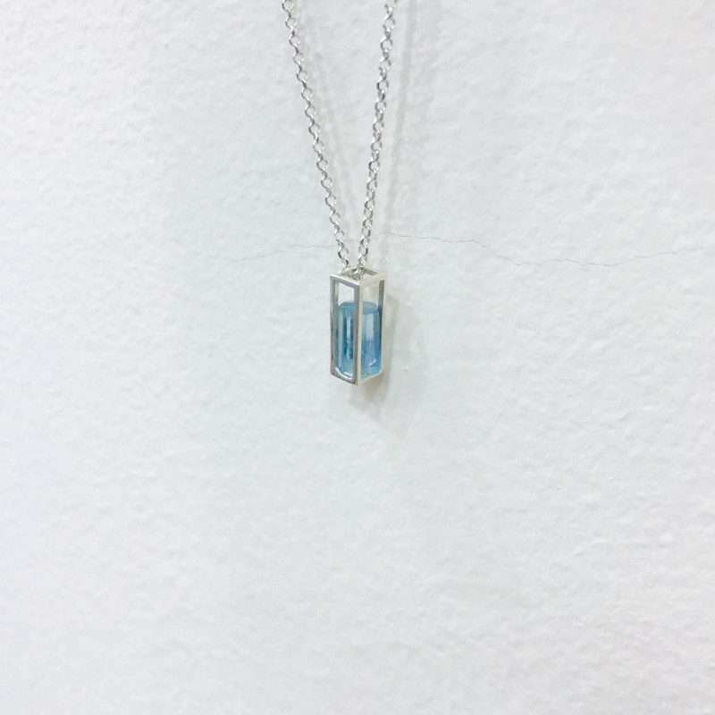 cage aquamarine crystal pendant - Aquamarine crystal pendant necklace for girls- Vietnam aquamarine pendant cage aquamarine crystal pendant - Aquamarine crystal pendant necklace for girls- Vietnam aquamarine pendant